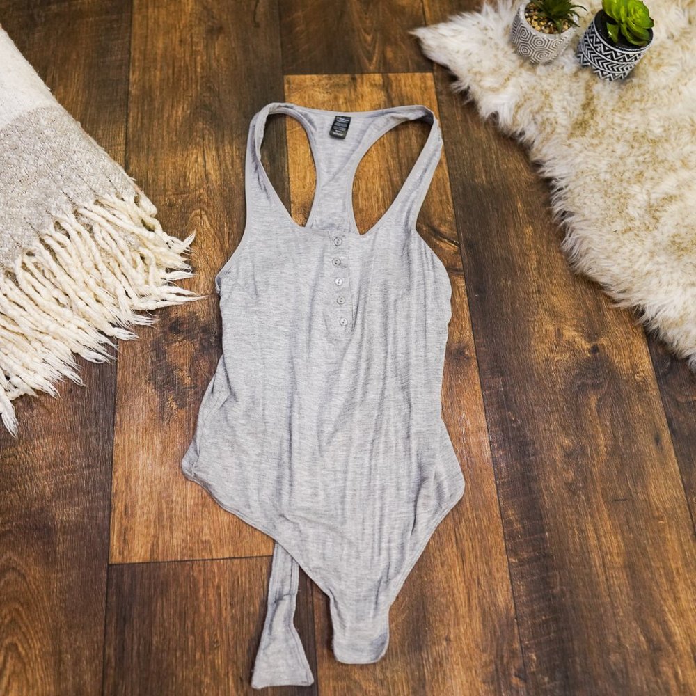 super casual body suit light grey